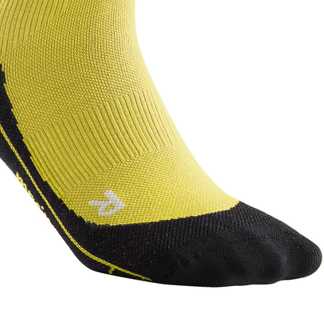 CEP - Sosete de compresie pentru femei alergare iarna Winter Run Socks - galben negru