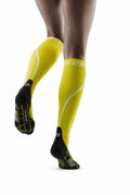 CEP - Sosete de compresie pentru femei alergare iarna Winter Run Socks - galben negru