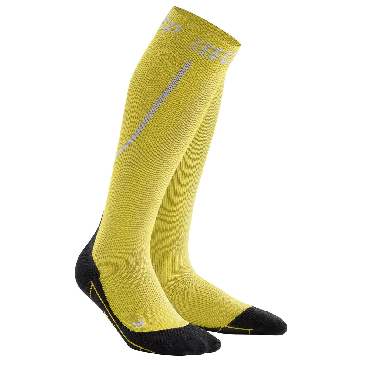 Sporting Goods CEP - Sosete de compresie pentru femei alergare iarna Winter Run Socks - galben negru