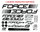 Autocolante cadru MTB logo Force 37x27 cm