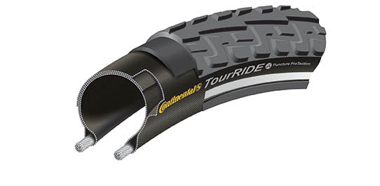 Bicycle Parts Anvelopa Continental Ride Tour 32-622 (28x1 1/4x1 3/4) negru