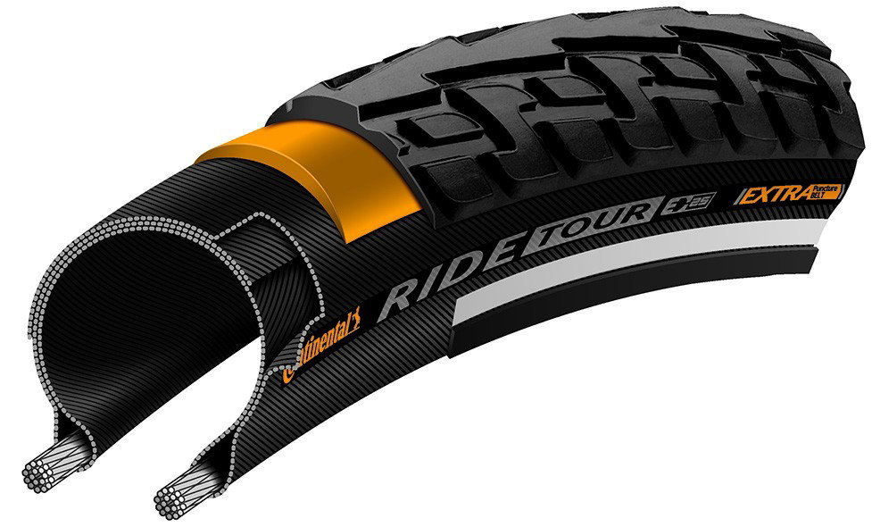 Bicycle Parts Anvelopa Continental Ride Tour Reflex Puncture-ProTection 28-622 negru