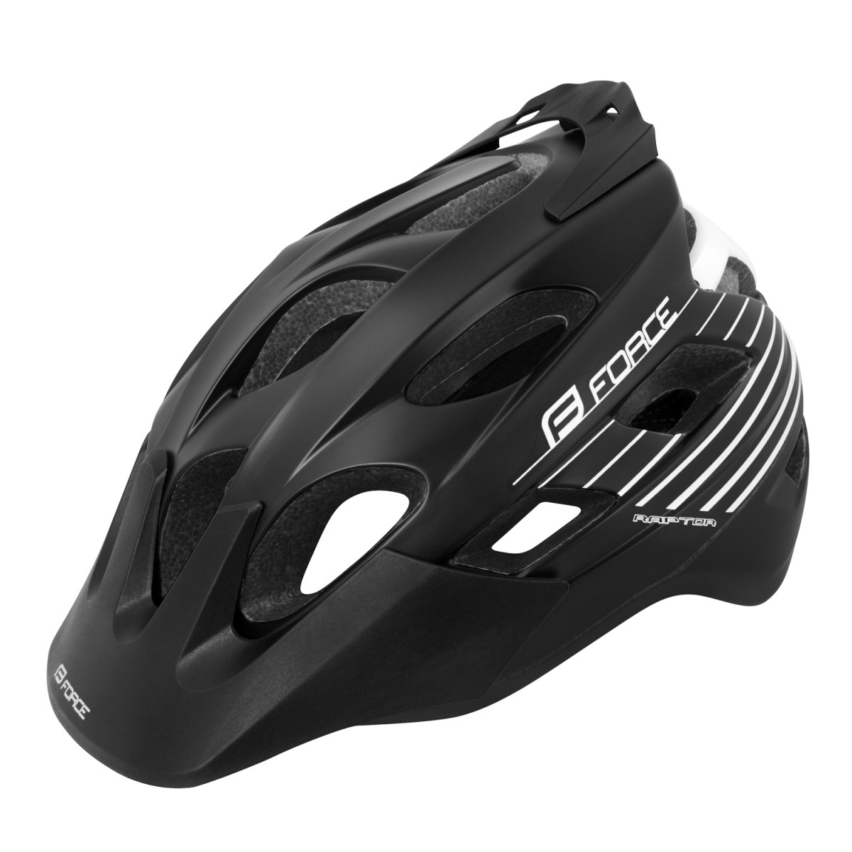 Force Casca Force Raptor MTB negru/alb L-XL (58-62 cm)