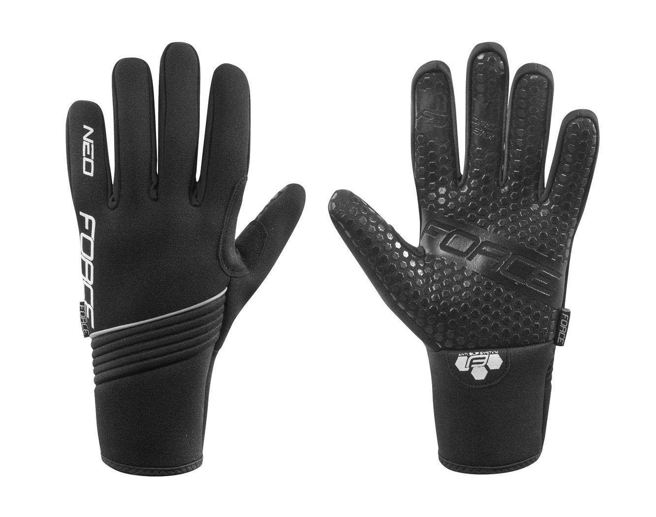 Force Manusi neopren iarna Force Neo negre S