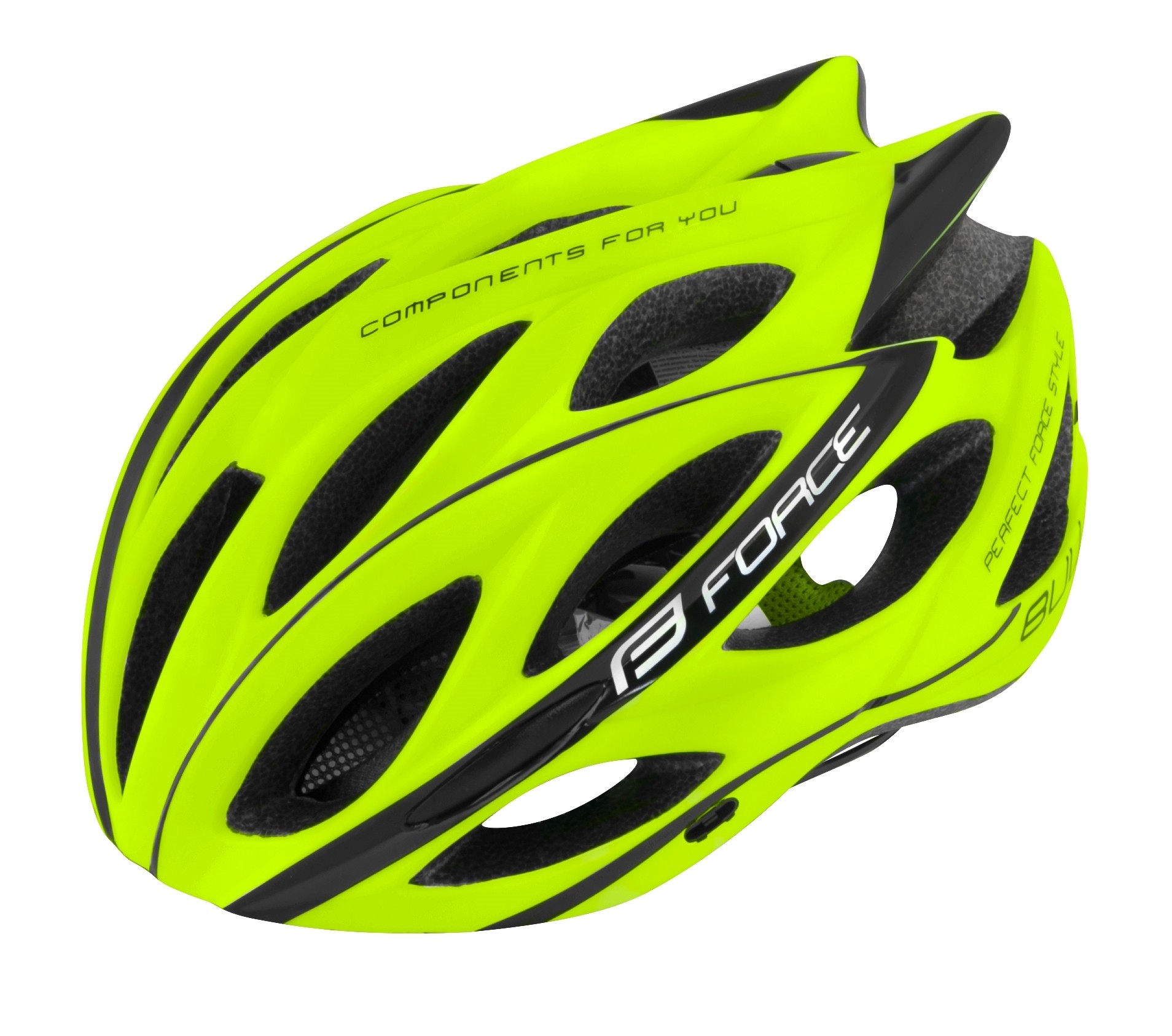 Force Casca Force Bull Fluo/Negru S-M (54-58 cm)