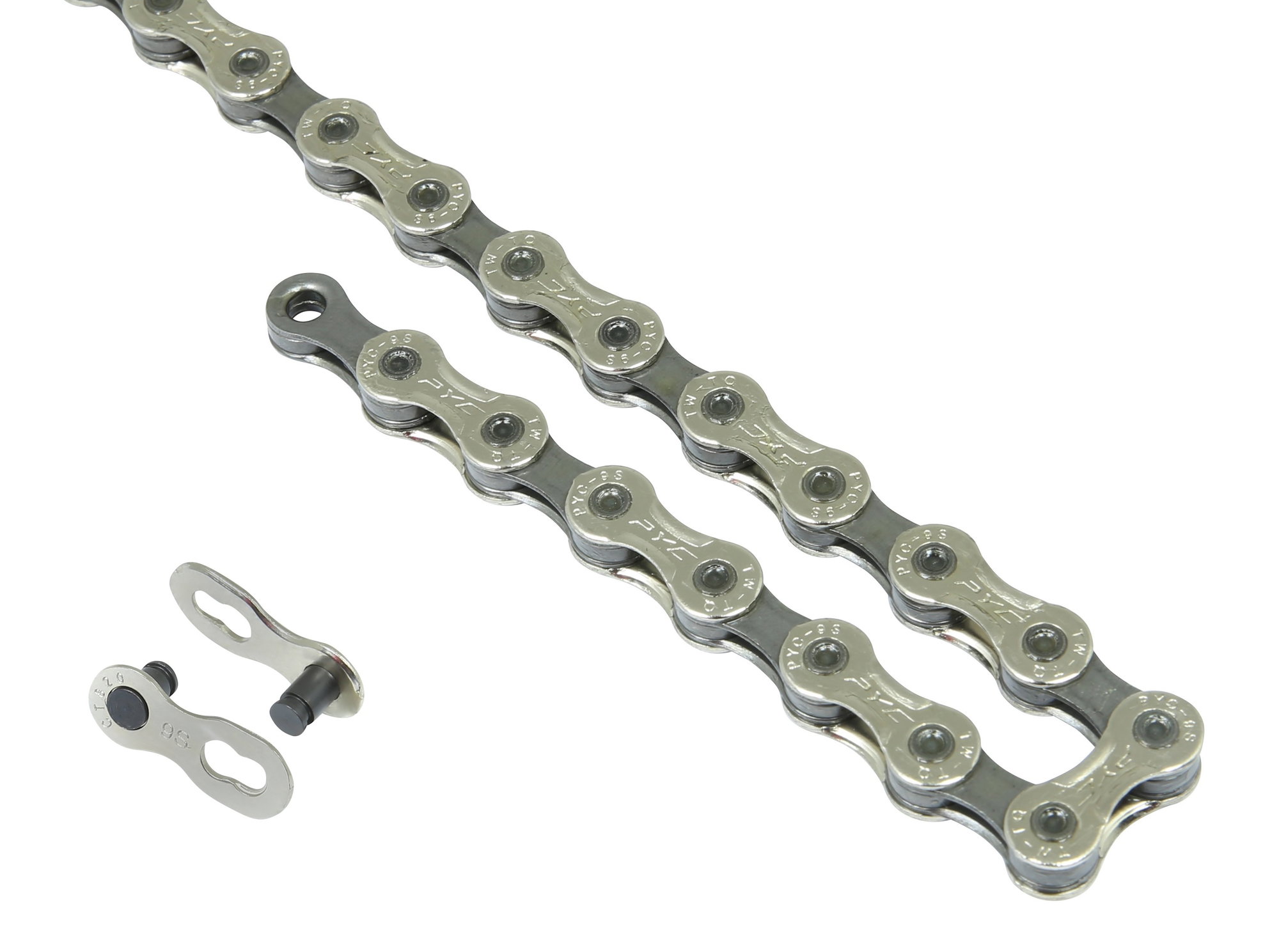 Bicycle Chains Lant Force/PYC P9002 E-Bike 9v argintiu/argintiu inchis