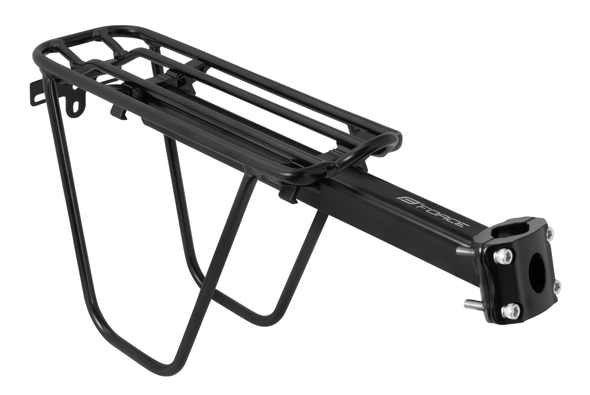Bicycle Bags & Panniers Portbagaj aluminiu Force 24-29 cu laterale si clema negru