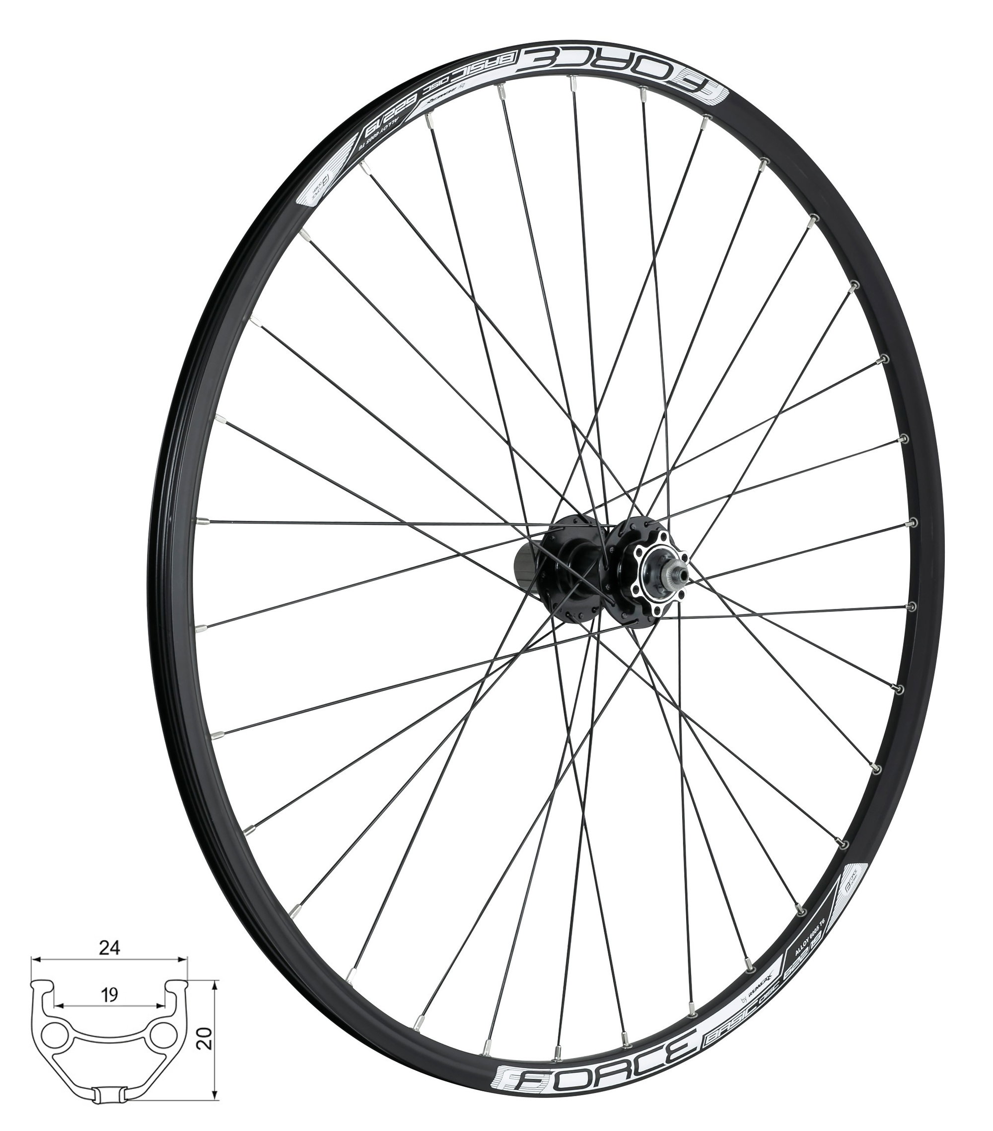 Roata spate 28/29 Force Basic Disc 622x19 6 suruburi - Trisport.ro