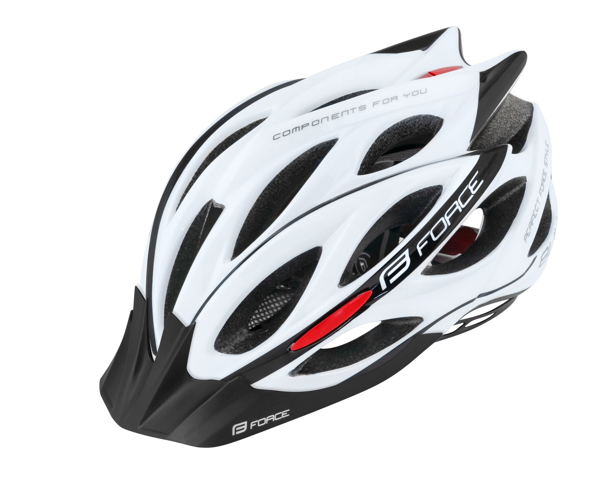 Force Casca Force Bull Alb/negru L-XL (58-61 cm)