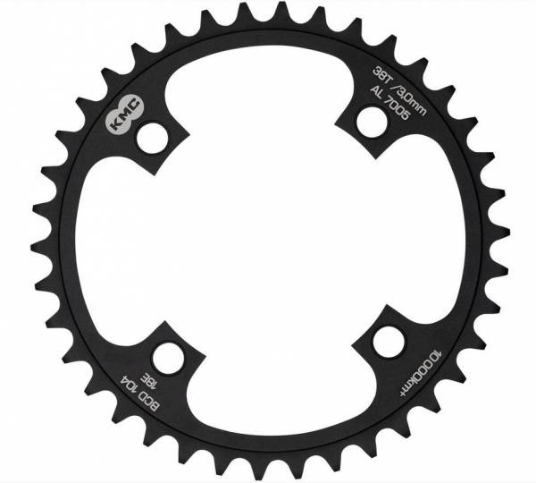 KMC Placa pedalier KMC 38T BCD104 AL7075 Neagra