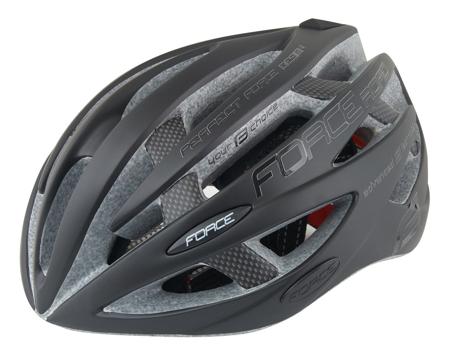 Force Casca Force Road Negru Mat/Lucios L-XL (58-63 cm)
