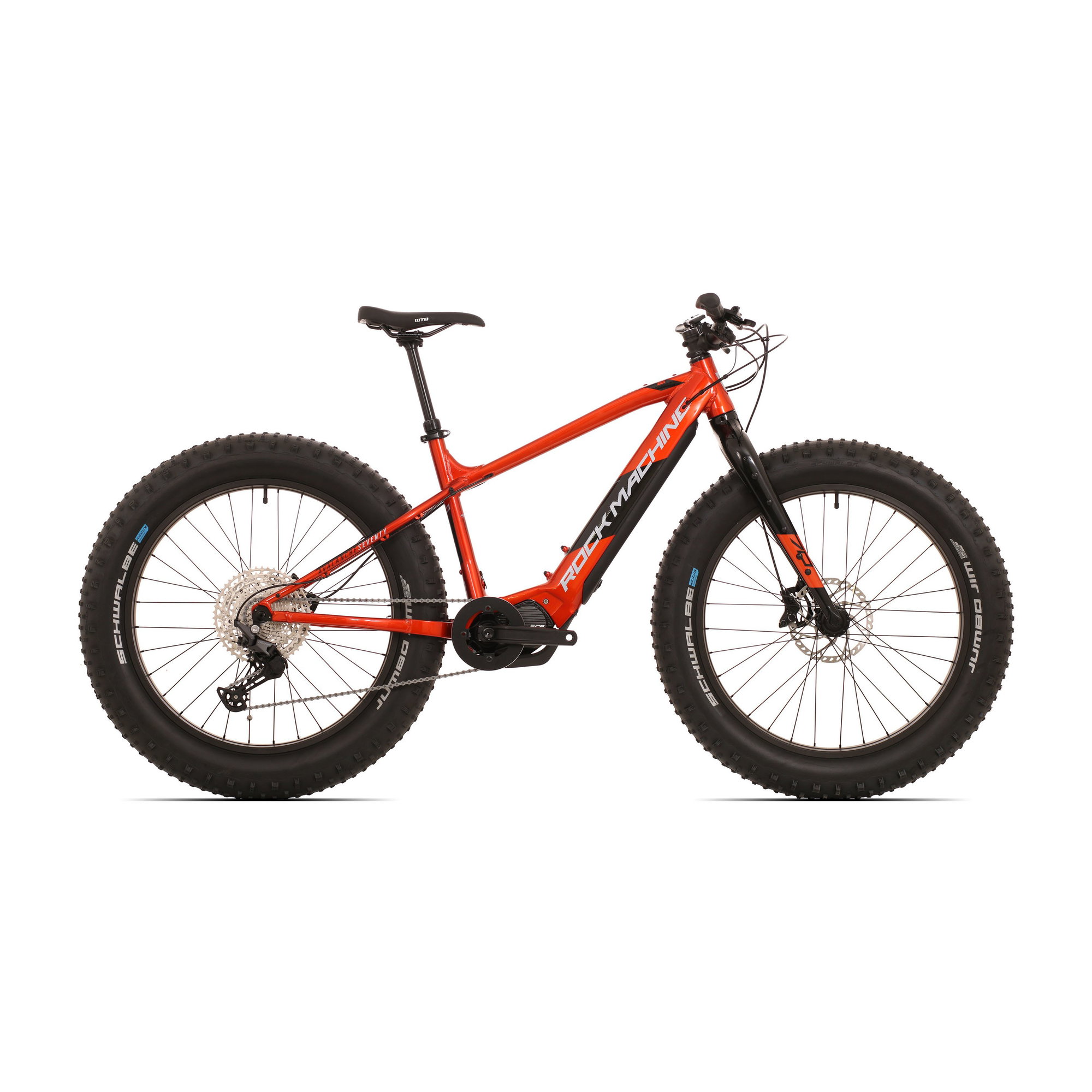 Rock Machine Rock Machine Avalanche e70-26 - bicicleta electrica Fatbike - portocalie-argintiu