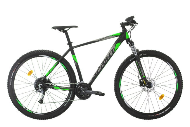Bicicleta MTB Sprint Maverick Pro 29 2021 Negru Mat/Verde 480 mm