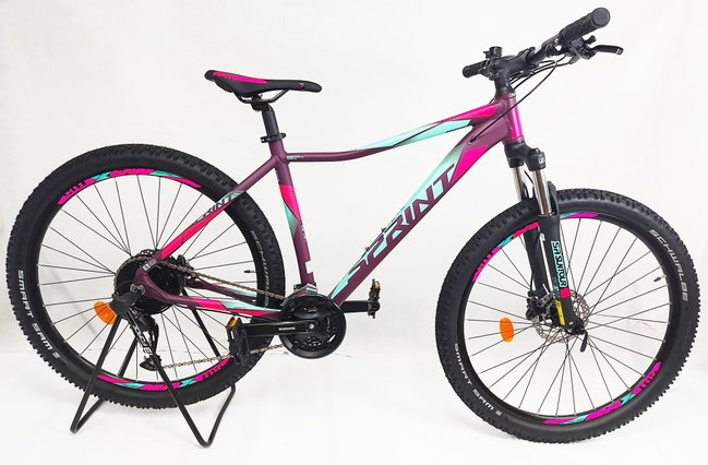 Bicicleta MTB Sprint Maverick Pro Lady 27.5 2021 Violet Mat/Roz Neon 400mm