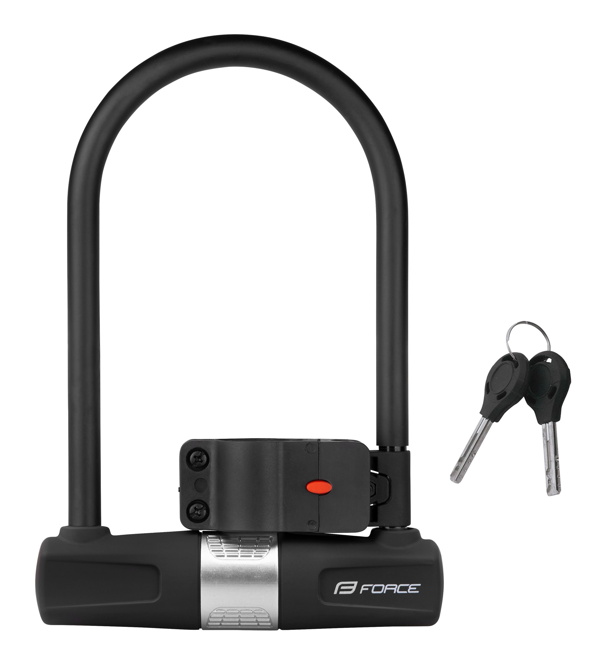 Force Lacat U-lock FORCE Cu suport de prindere 11.5x18.9cm Negru