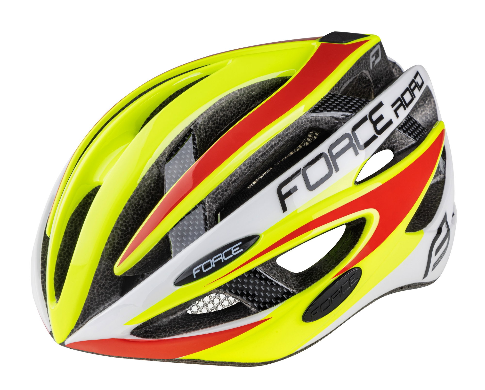 Force Casca Force Road, fluo/alb/rosu S-M (54-58 cm)