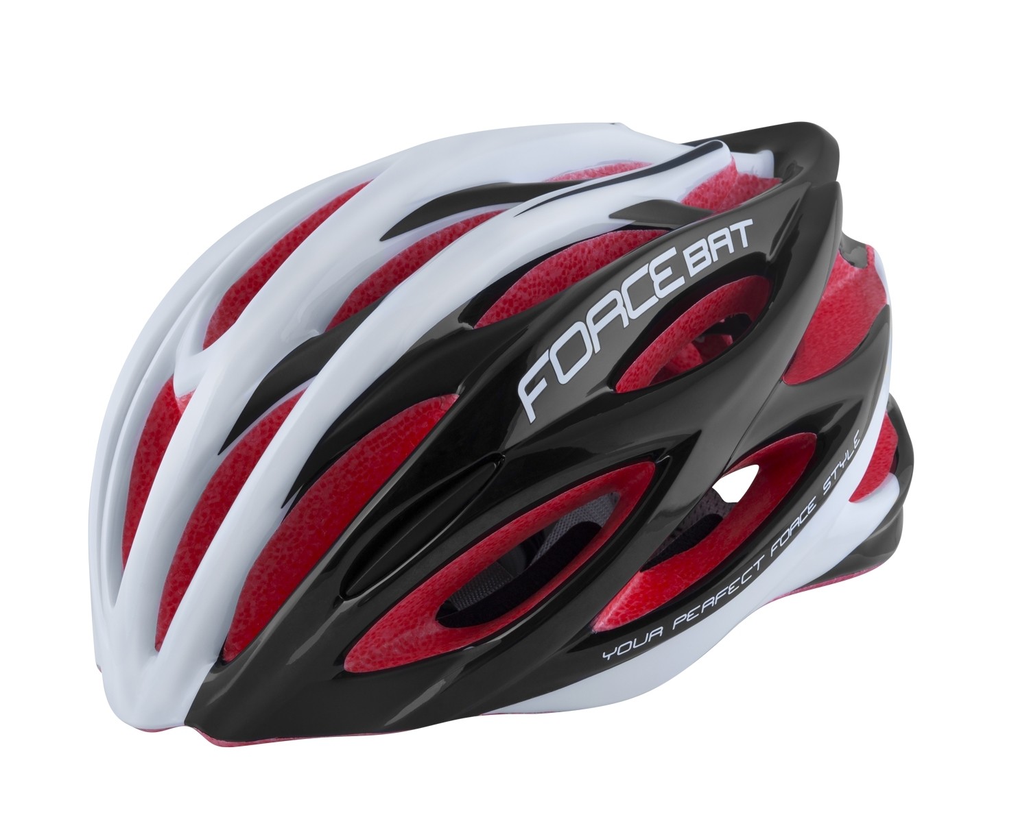 Force Casca Force Bat Negru/Alb/Rosu L-XL (57-61 cm)