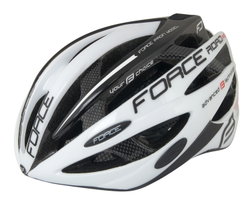 Casca Force Road Junior, alb-negru, XS-S (48-54 cm)
