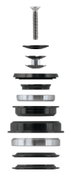 Cuvetarie Force Taper 1.1/8-1.1/2 semi-integrata 55mm, negru