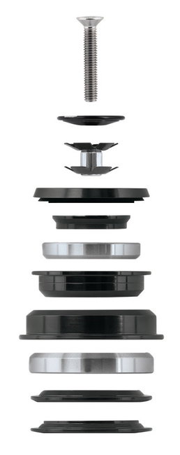 Cuvetarie Force Taper 1.1/8-1.1/2 semi-integrata 55mm, negru