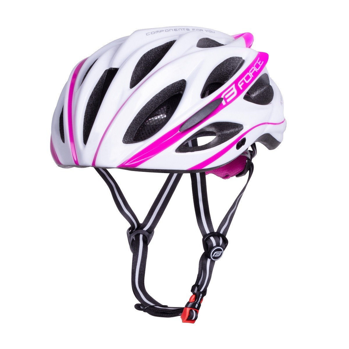 Force Casca Force Bull alb/roz L-XL (58-61 cm)