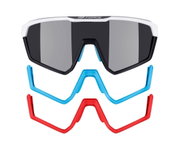 Ochelari Force Apex, lentila negru contrast, alb/gri