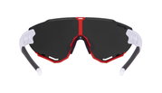 Ochelari Force Creed, lentila neagra oglinda, alb/rosu