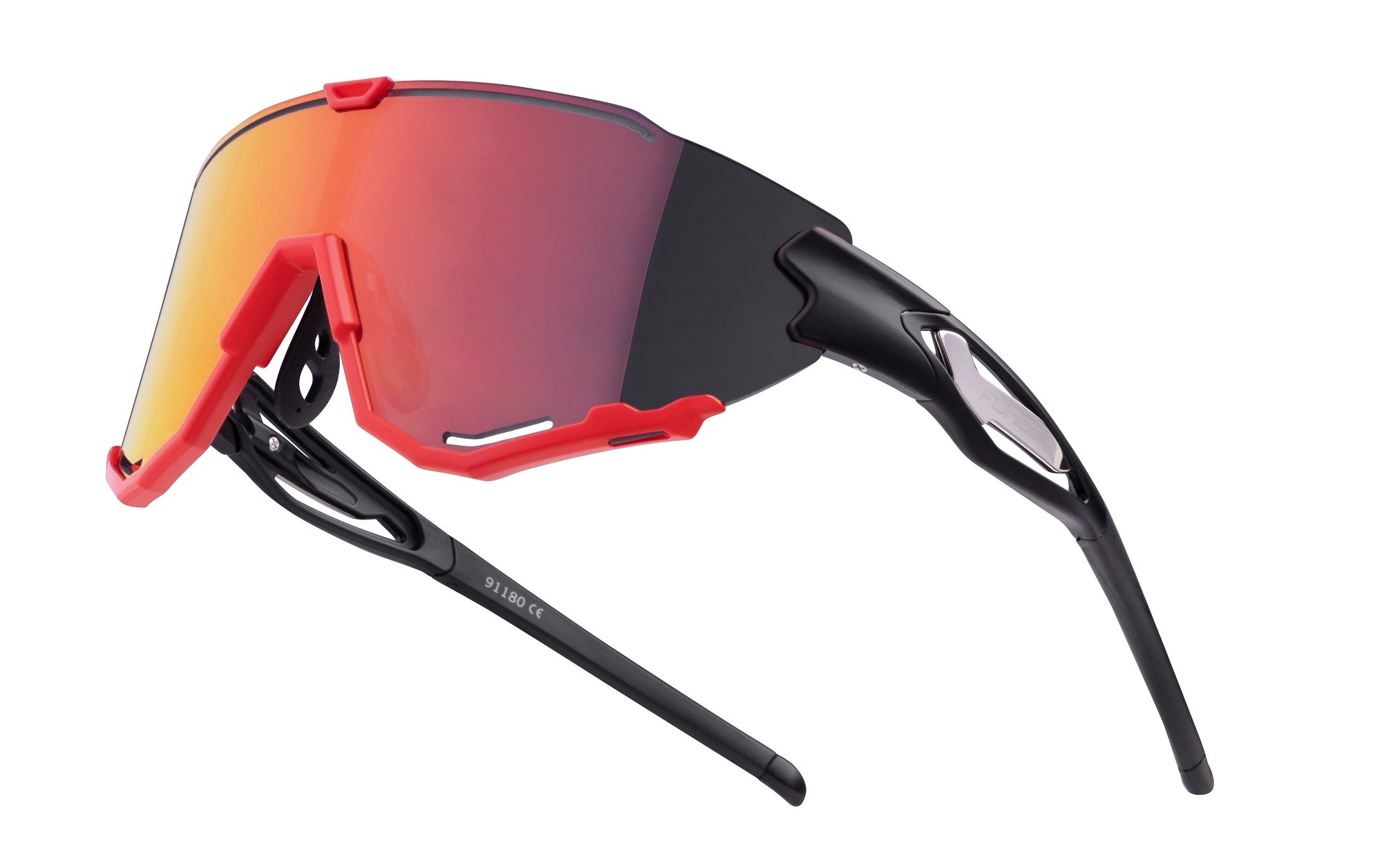 Sunglasses Ochelari Force Creed, lentila revo rosie, negru/rosu