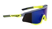 Ochelari Force Sonic, lentila albastra oglinda, gri/fluo