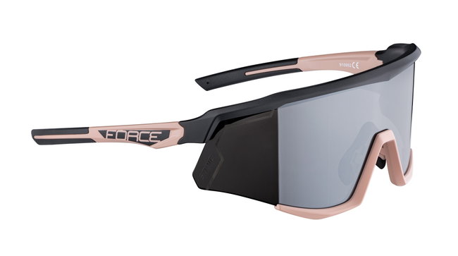 Ochelari Force Sonic, lentila argintie oglinda, negru/bronz