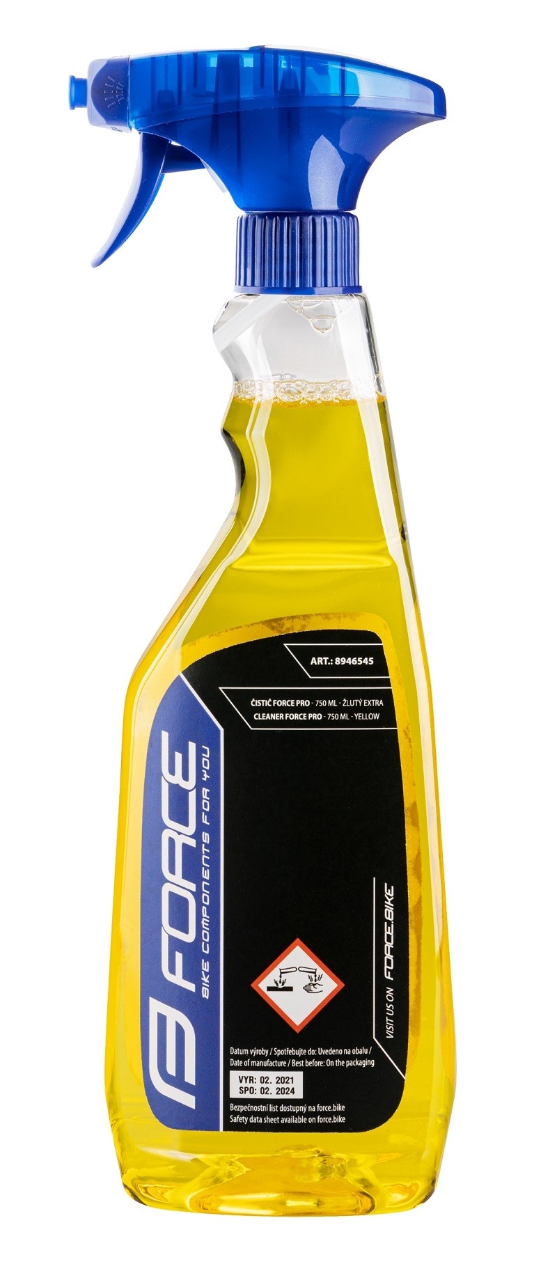 Force Solutie curatare Force Pro cu pulverizator 0.75L galben
