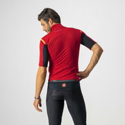 Castelli - Jacheta ciclism vreme rece 2 in 1 cu maneci detasabile, Perfetto Ros Convertible - rosu portocaliu