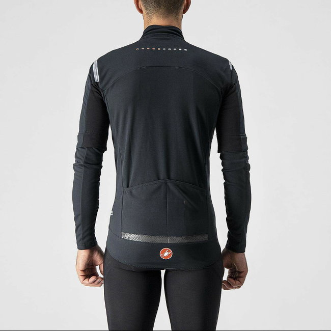 Castelli - Jacheta ciclism vreme rece 2 in 1 cu maneci detasabile Perfetto Ros Convertible - negri gri reflectorizant