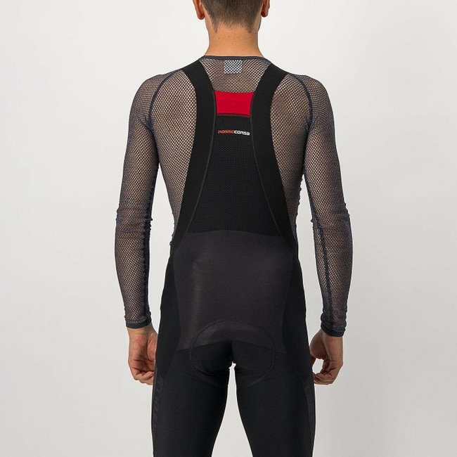 Castelli - bluza corp ciclism maneca lunga pentru barbati Miracolo Wool LS base layer - negru