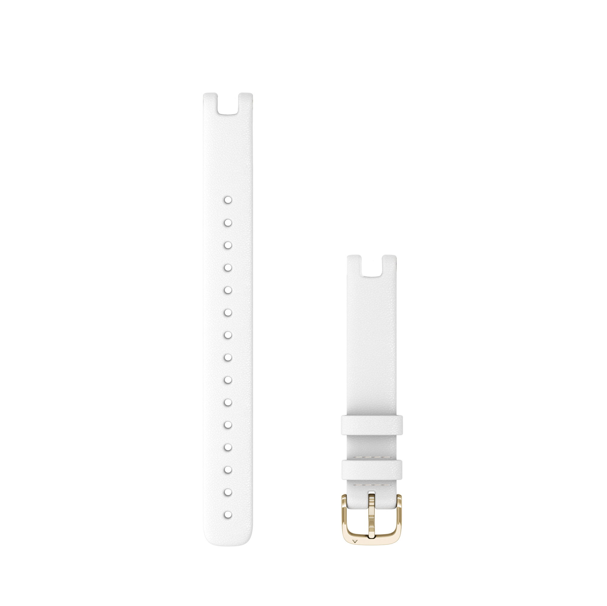 Watch Bands Garmin Lily curea piele italiană 14mm - albă cu elemente metalice aurii crem - large