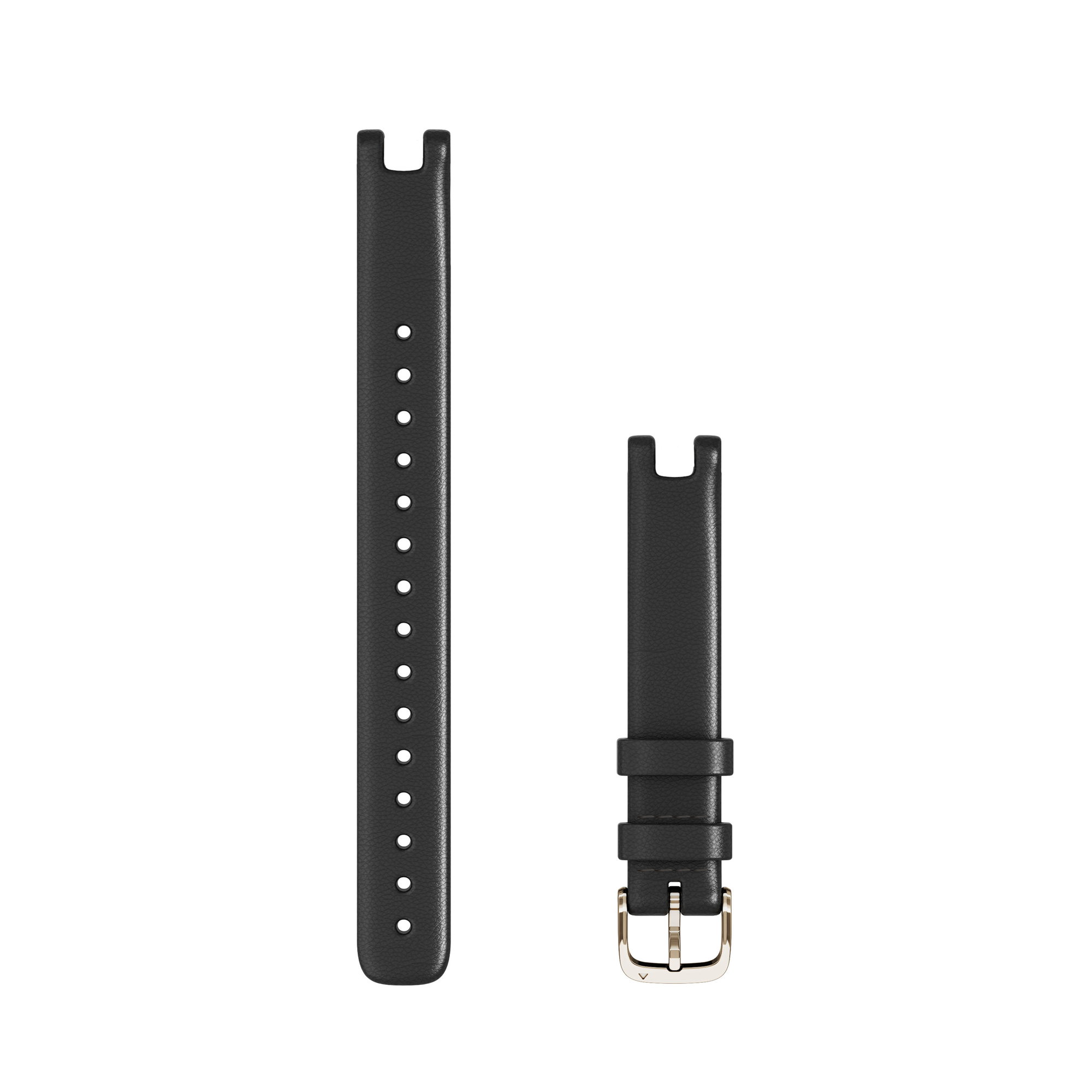 Watch Bands Garmin Lily curea piele italiană 14mm - neagră cu elemente metalice aurii crem - large
