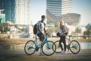 Merida - bicicleta sosea 28" Speeder 400 - albastru galben auriu
