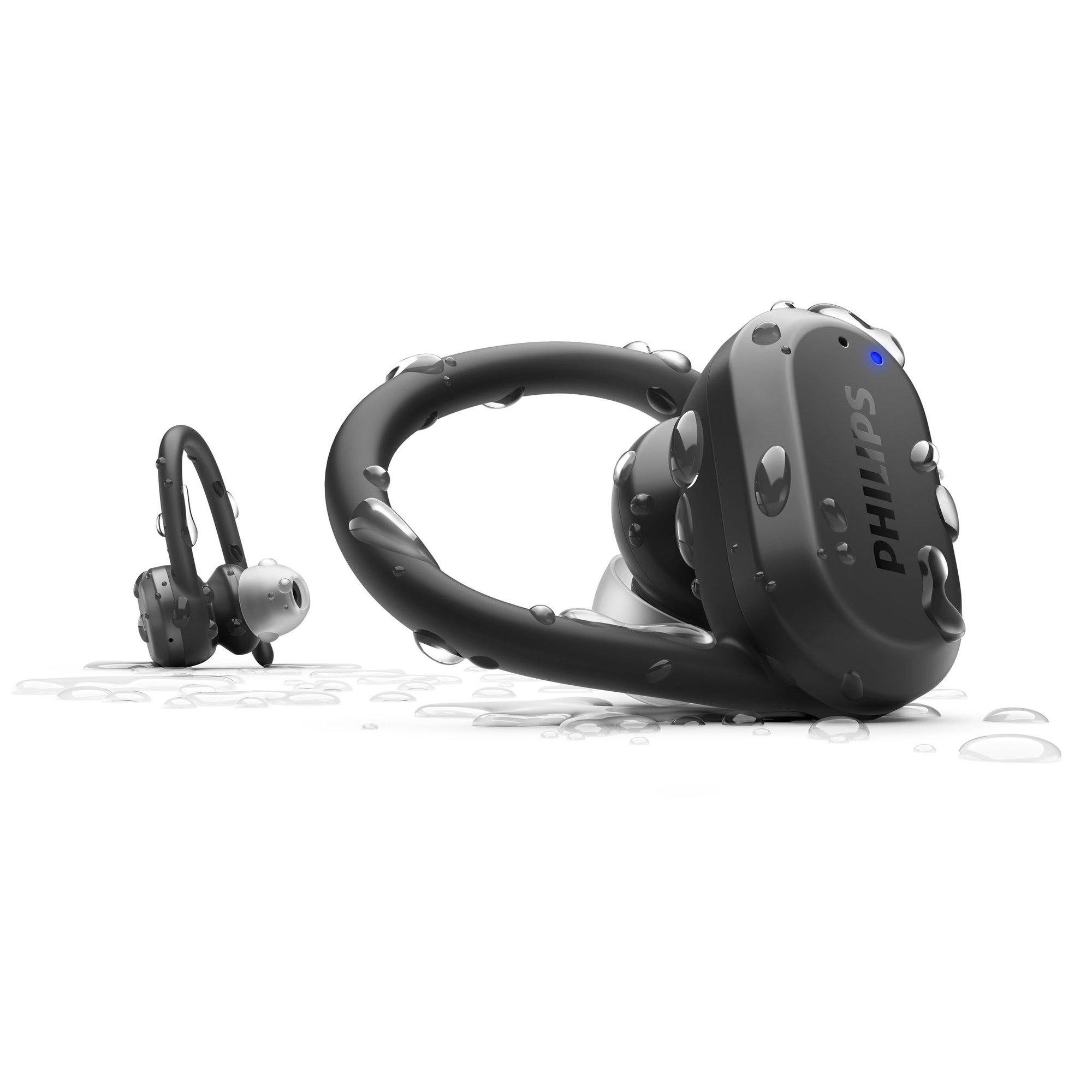Headphones & Headsets Philips Casti audio Sport seria 7000 in-aer TAA7306BK/00 Bluetooth cu senzor puls, curatare UV, protectie IP57 apa si praf autonomie 24 ore