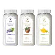 Zen Rituals - set 3 cutii sare de baie cu uleiuri esentiale (aroma lavanda, ylang ylang si plante medicinale) - 3 x 1kg