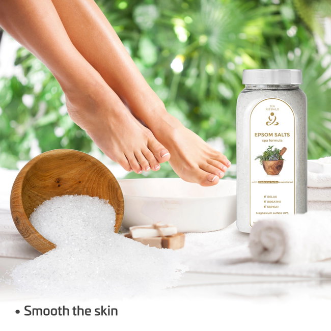 Zen Rituals - set 3 cutii sare de baie cu uleiuri esentiale (aroma lavanda, ylang ylang si plante medicinale) - 3 x 1kg