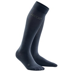 CEP - Sosete lungi compresie pentru femei Business Commuter Tall Compression women Socks - negru albastru