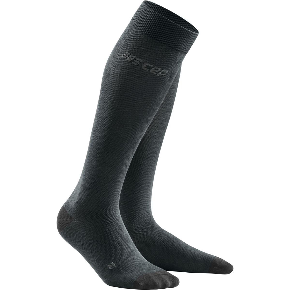 Sporting Goods CEP - Sosete lungi compresie pentru femei Business Commuter Tall Compression women Socks - negru gri