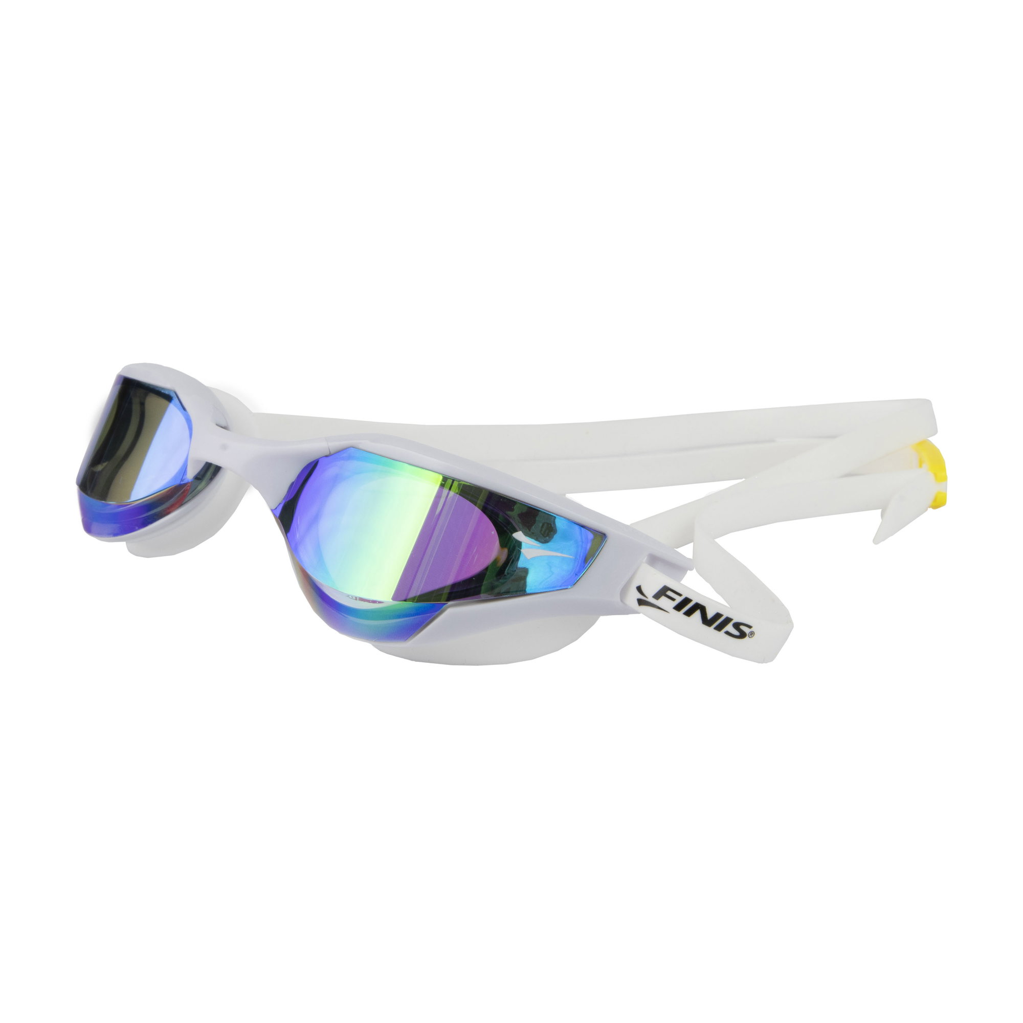 Finis Finis - ochelari inot pentru triatlon Hayden Goggles - alb cu lentila oglinda mov