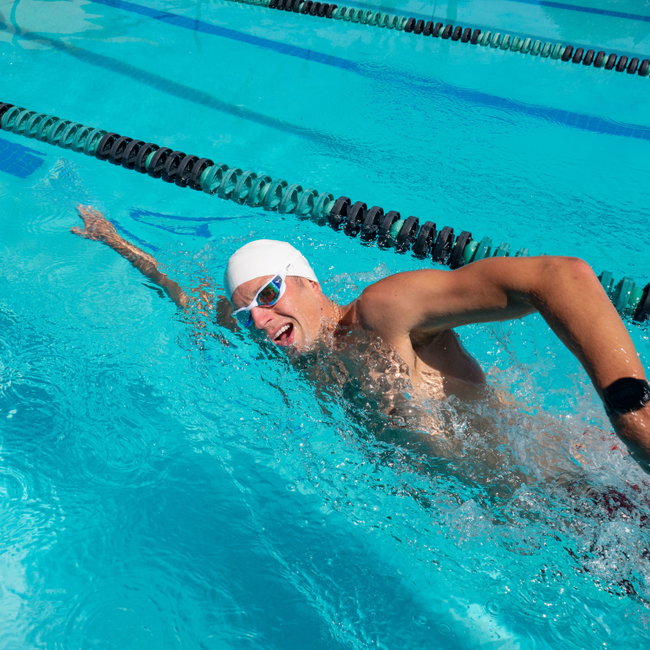 Finis - ochelari inot pentru triatlon Hayden Goggles - verzi cu lentila oglinda portocalie