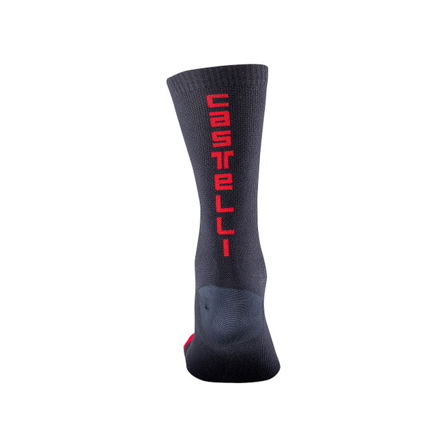 Castelli - sosete ciclism pentru iarna - Bandito Wool 18 - bleumarin-rosu