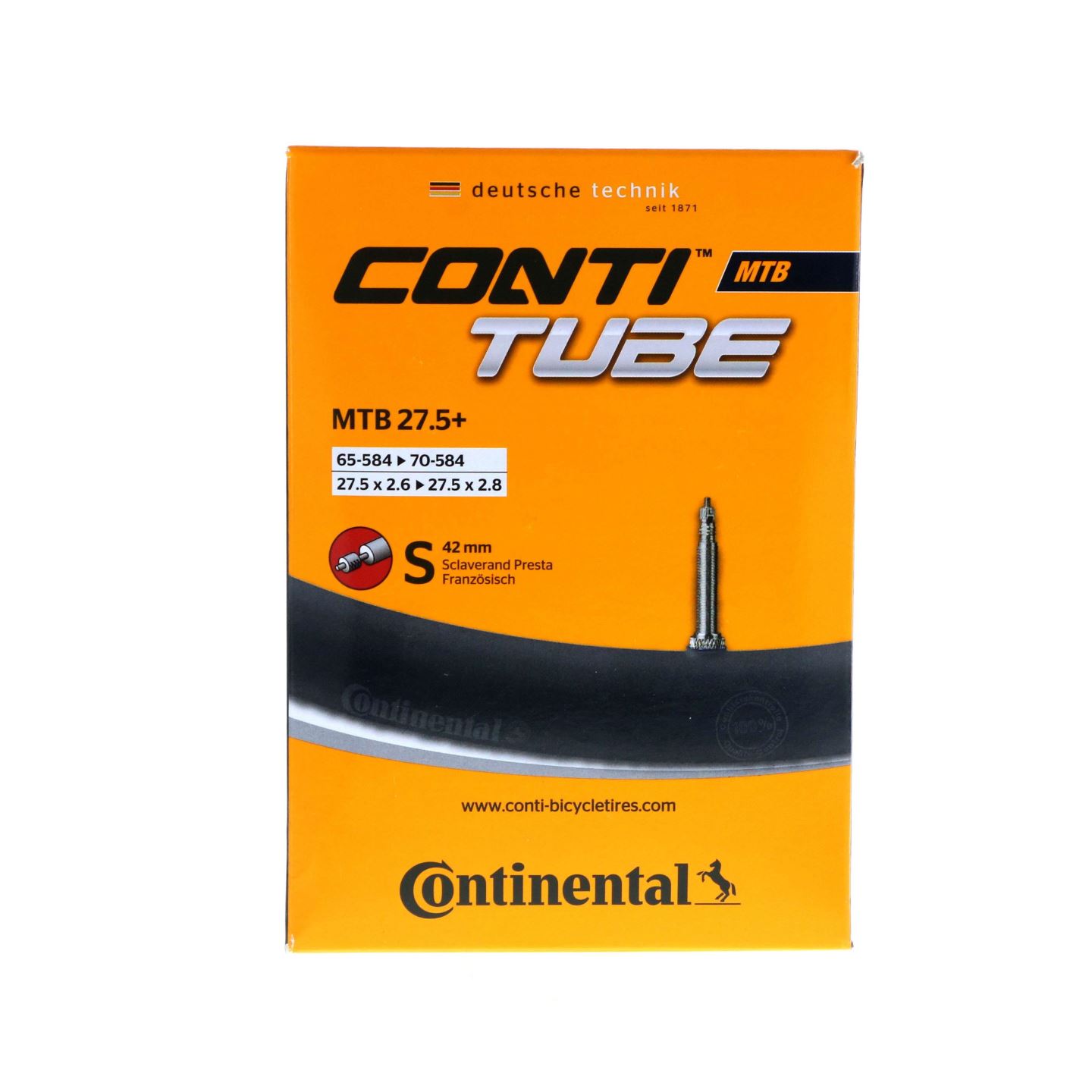 Bicycle Tubes Continental - camera bicicleta 27.5" MTB 27.5 - 57/70-584 - 27.5*2.6/2.8 - valva presta 42mm
