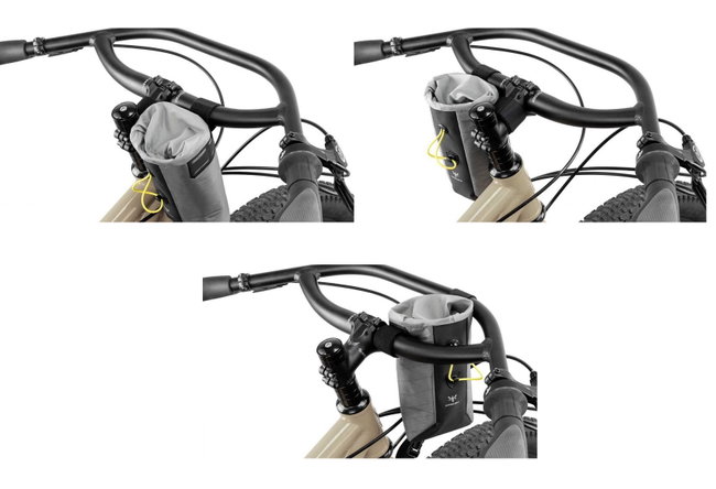 Apidura - geanta ghidon bicicleta Backcountry 2.0 Food Pouch 1.2 litri (varianta Plus) - gri negru