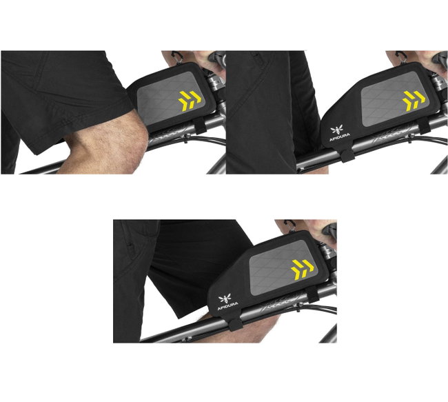 Apidura - geanta mica cadru bicicleta  Backcountry 2.0 Top Tube Pack 1 litru - negru gri