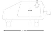 Apidura - geanta mica cadru bicicleta  Backcountry 2.0 Top Tube Pack 1 litru - negru gri
