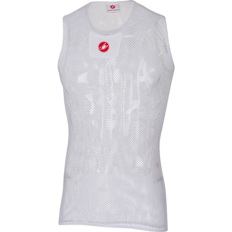Castelli Castelli - maiou pentru ciclism cu perforatii pentru barbati Core Mesh Sleeeveless - alb